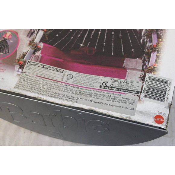 VTG 1998 Mattel Happy Holidays Barbie Doll Special Edition Black Pink Gala Dress - Picture 8 of 11